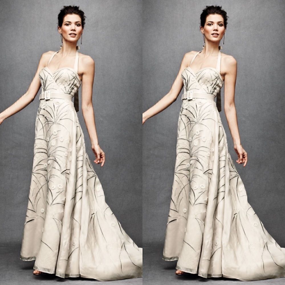 💯 New ANTHROPOLOGIE X BHLDN Trumpeted Pavot Gown - Picture 2 of 15